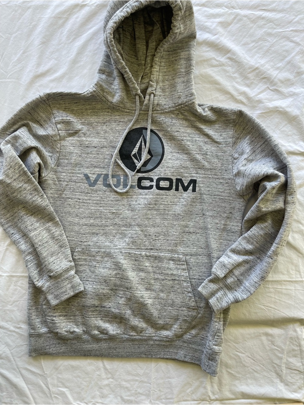Volcom Heather Gray Pullover Hoodie with Logo